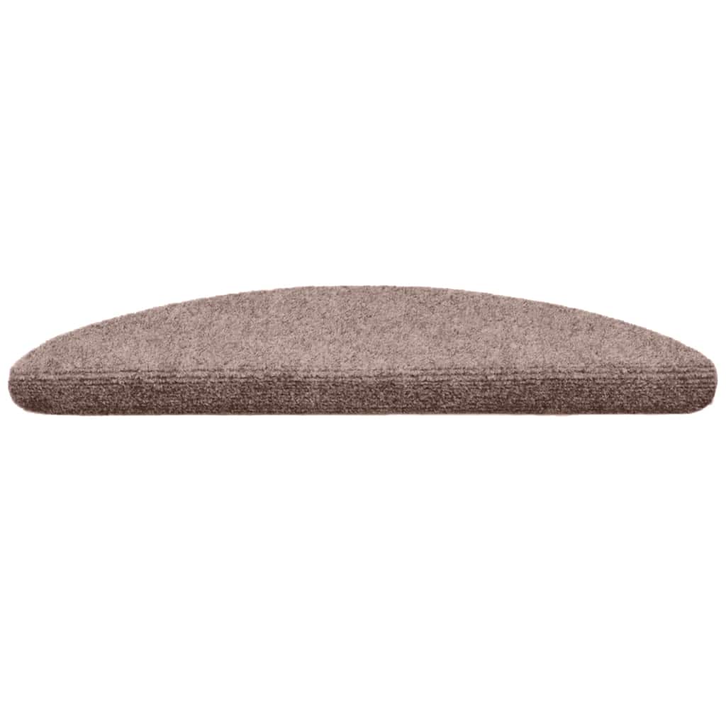 Tappetini per scale autoadesivi 20 pz 56x17x3 cm Marrone Chiaro Semicircolari 3365667