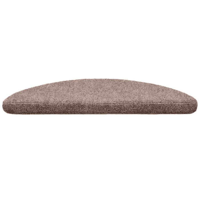 Tappetini per scale autoadesivi 20 pz 56x17x3 cm Marrone Chiaro Semicircolari 3365667