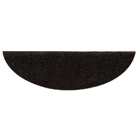 vidaXL Tappetini per scale autoadesivi 20 pz 56x17x3 cm marrone scuro semicircolari