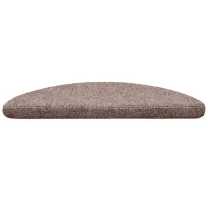 Tappetini per scale autoadesivi 30 pz 56x17x3 cm Marrone Chiaro semicircolari 3365679