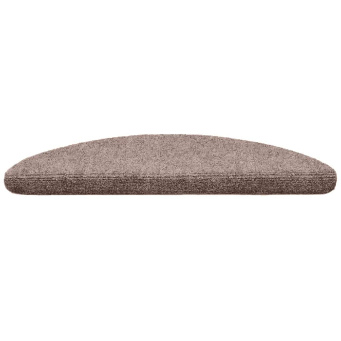 Tappetini per scale autoadesivi 30 pz 56x17x3 cm Marrone Chiaro semicircolari 3365679