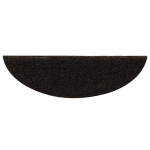 vidaXL Tappetini per scale autoadesivi 30 pz 56x17x3 cm marrone scuro semicircolari