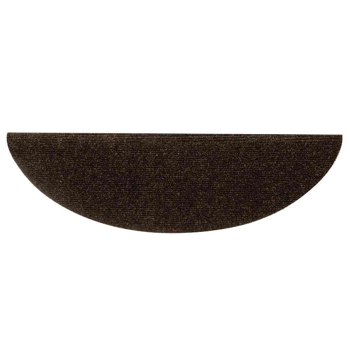 Tappetini per scale autoadesivi 30 pz 56x17x3 cm marrone semicircolari 3365686