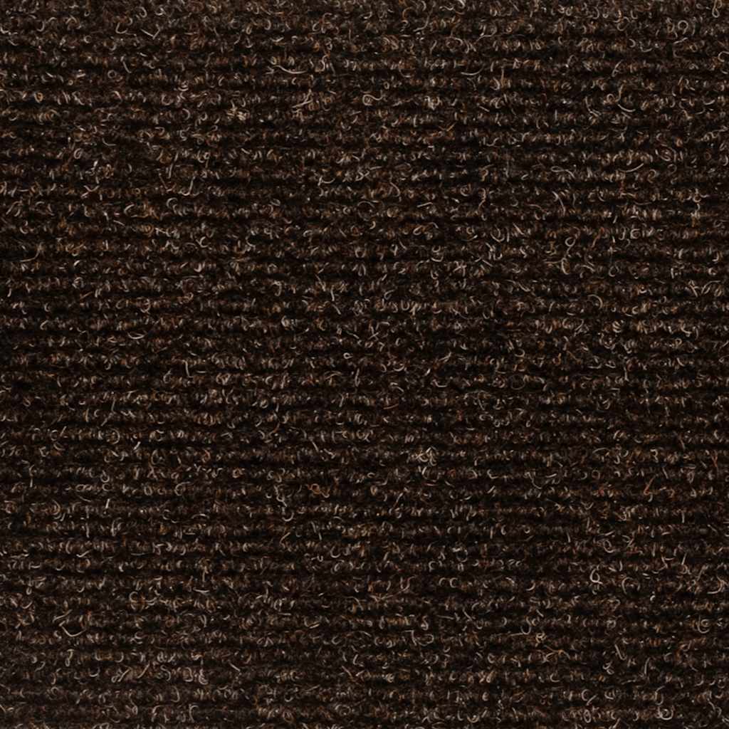 vidaXL Tappetini per scale autoadesivi 30 pz 56x17x3 cm marrone semicircolari