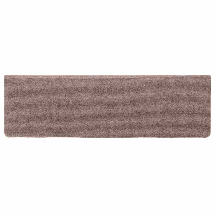 vidaXL Tappetini per scale autoadesivi 30 pz 65x21x4 cm Crema Bordo rettangolare