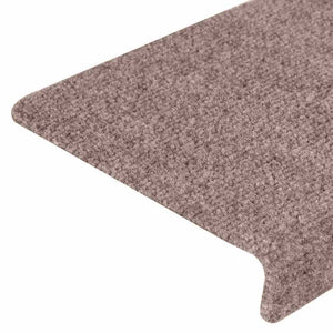 vidaXL Tappetini per scale autoadesivi 30 pz 65x21x4 cm Crema Bordo rettangolare