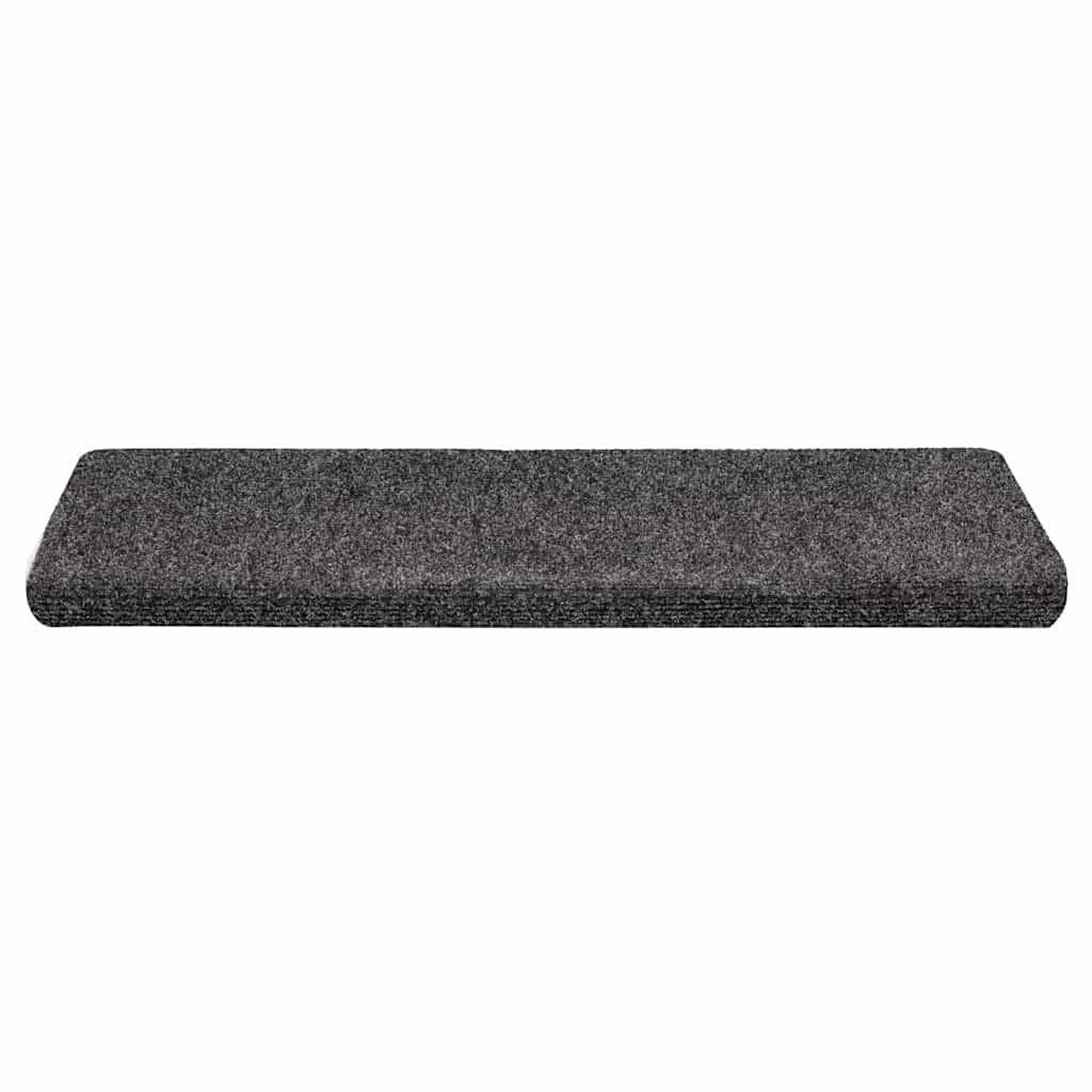 vidaXL Tappetini per scale autoadesivi 30 pz 65x21x4 cm grigio bordo rettangolare
