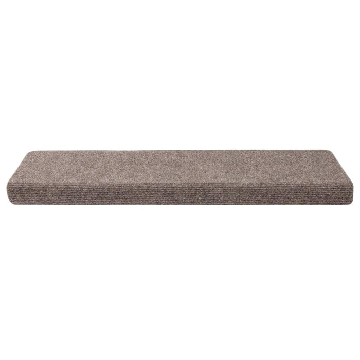 vidaXL Tappetini per scale autoadesivi 30 pz 65x21x4 cm beige bordo rettangolare