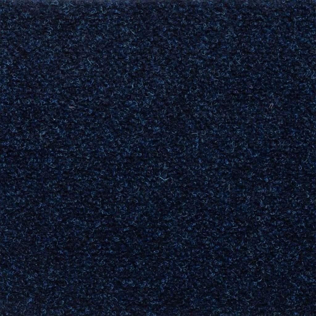 vidaXL Tappetini per scale autoadesivi 30 pz 65x21x4 cm blu navy bordo rettangolare