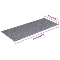 Tappetini per Scale Autoadesivi 30 pz Grigio Chiaro 60x25 cm 3365706
