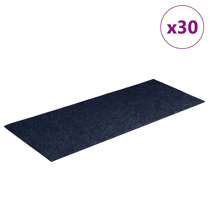 Tappetini per Scale Autoadesivi 30 pz Blu 60x25 cm Rettangolare 3365713