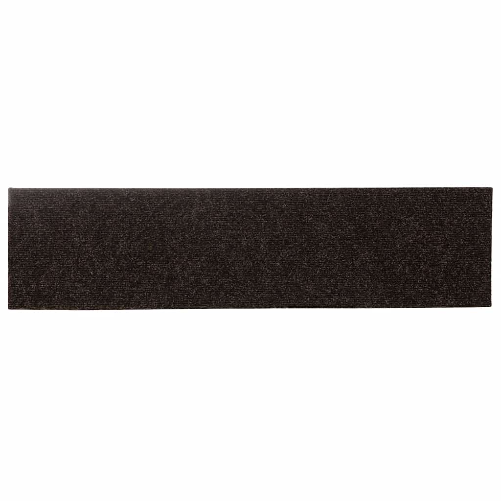 Tappetini per Scale Autoadesivi 30 pz Marrone Scuro 76x20 cm 3365728