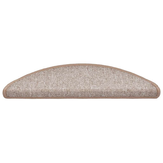 Tappetini per scale 30 pz 56x17x3 cm Marrone chiaro Semicircolari 3365735