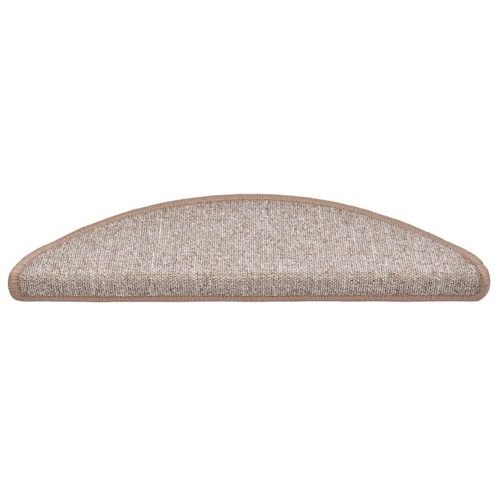 vidaXL Tappetini per scale 30 pz 56x17x3 cm Marrone chiaro Semicircolari