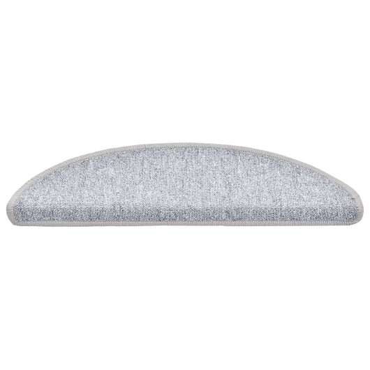 Tappetini per scale 30 pz 56x17x3 cm Grigio chiaro Semicircolari 3365736