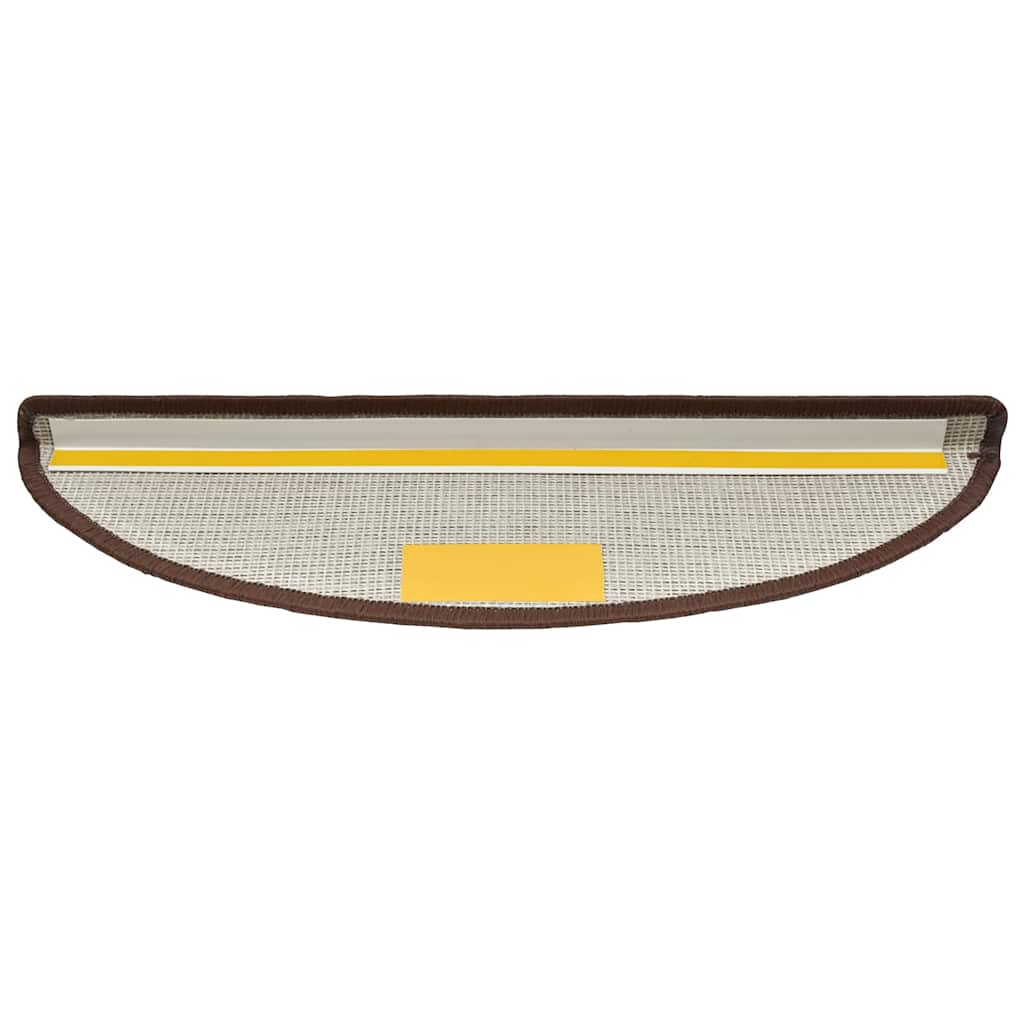 Tappetini per scale 30 pz 56x17x3 cm Marrone caffè Semicircolari 3365737