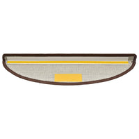 Tappetini per scale 30 pz 56x17x3 cm Marrone caffè Semicircolari 3365737