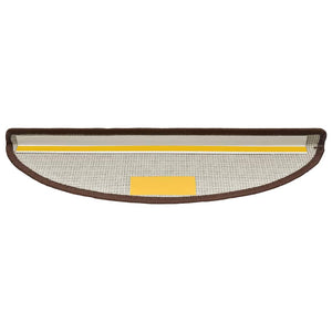 Tappetini per scale 30 pz 56x17x3 cm Marrone caffè Semicircolari 3365737