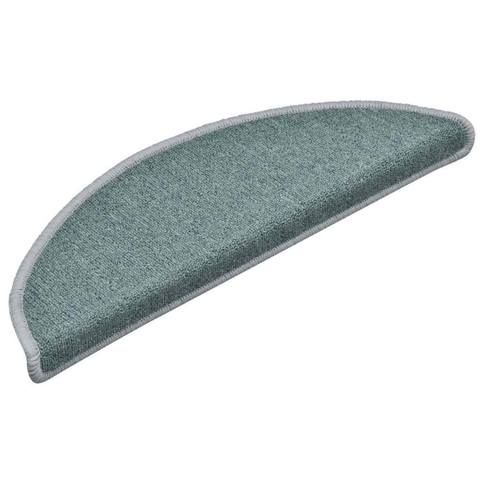 vidaXL Tappetini per scale 30 pz 56x17x3 cm Blu mare Semicircolari