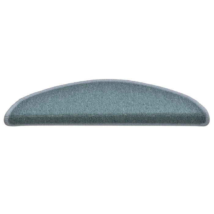 vidaXL Tappetini per scale 30 pz 56x17x3 cm Blu mare Semicircolari