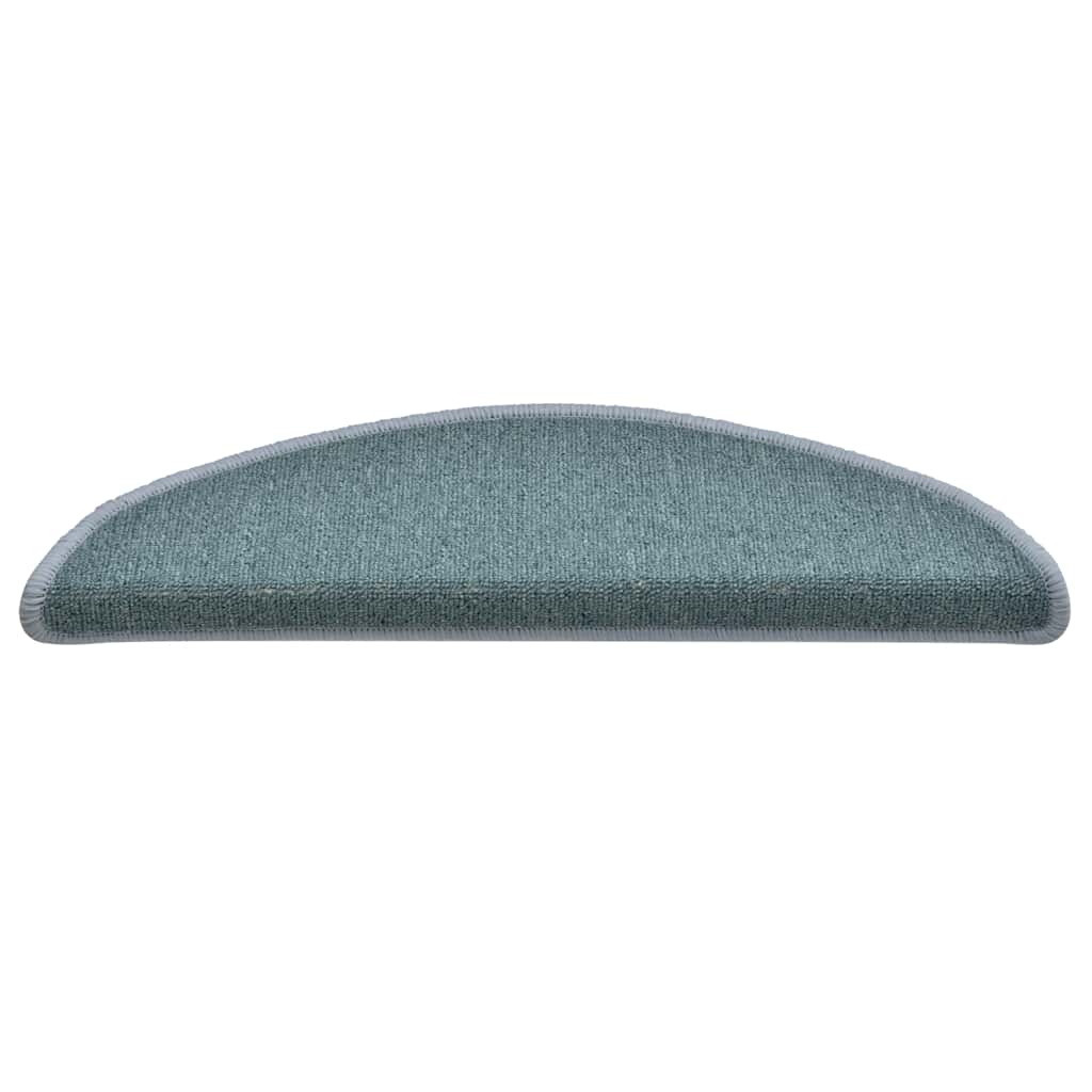 Tappetini per scale 30 pz 56x17x3 cm Blu mare Semicircolari 3365742
