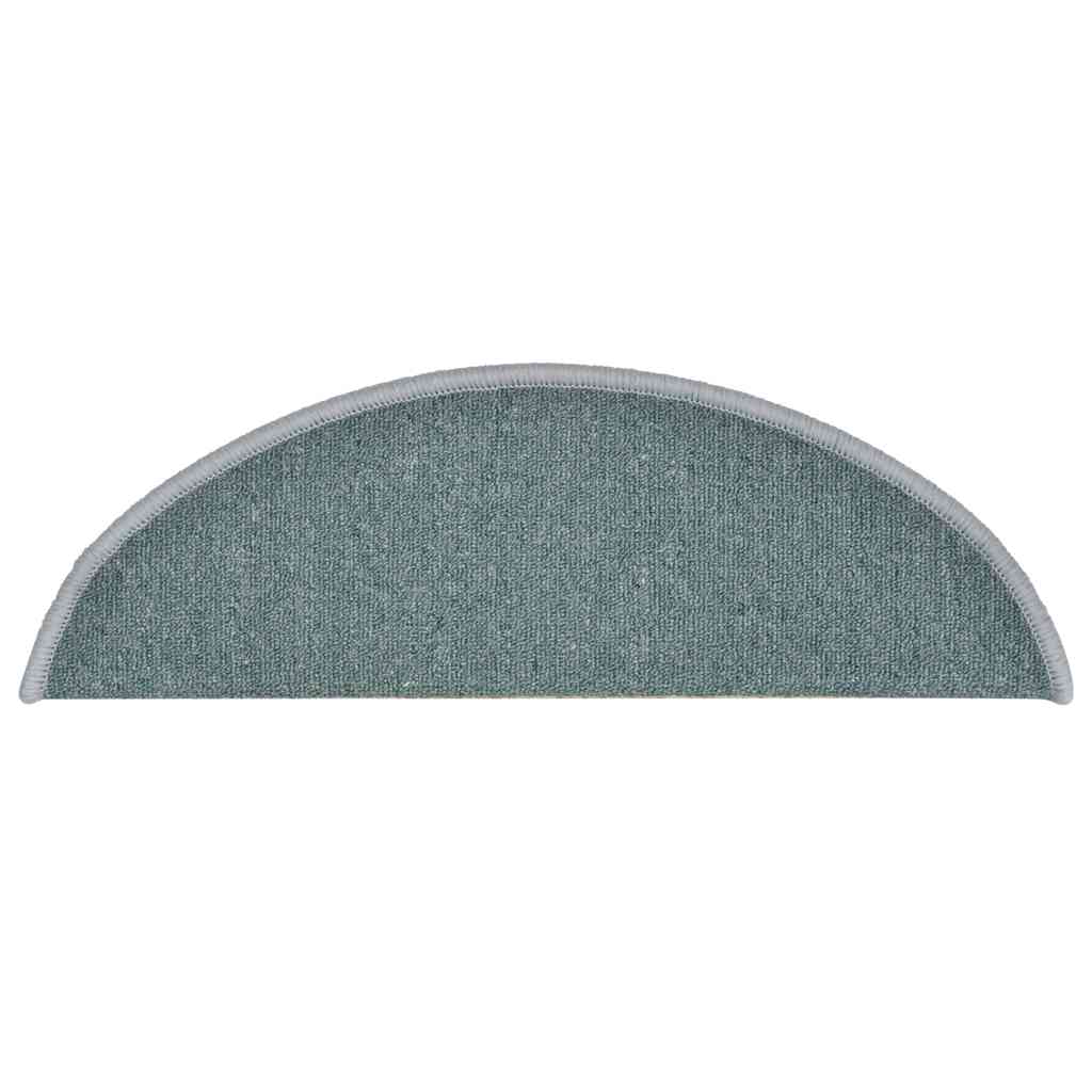 Tappetini per scale 30 pz 56x17x3 cm Blu mare Semicircolari 3365742