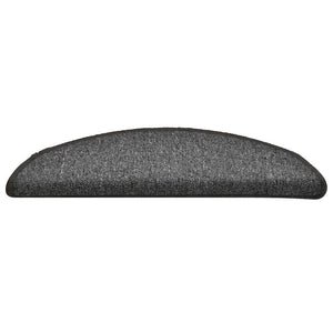 Tappetini per Scale 30 pz Grigio Scuro 56x17x3 cm