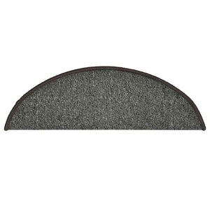 Tappetini per scale 30 pz 56x17x3 cm Grigio scuro Semicircolari 3365745