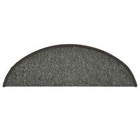 Tappetini per Scale 30 pz Grigio Scuro 56x17x3 cm