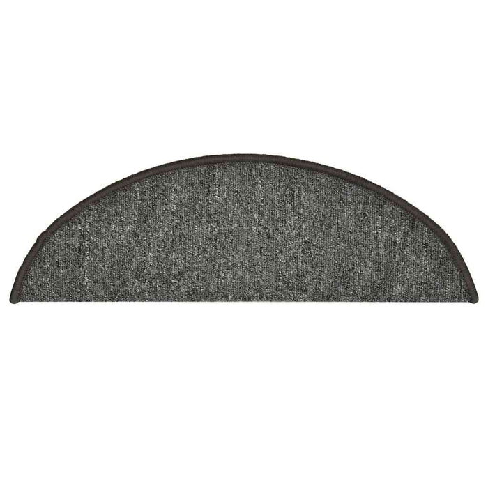 Tappetini per Scale 30 pz Grigio Scuro 56x17x3 cm