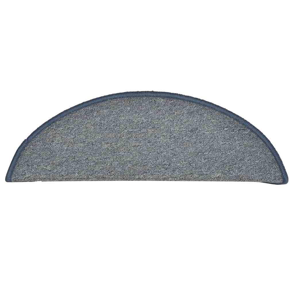 Tappetini per scale 30 pz 56x17x3 cm grigio chiaro e blu semicircolari 3365748
