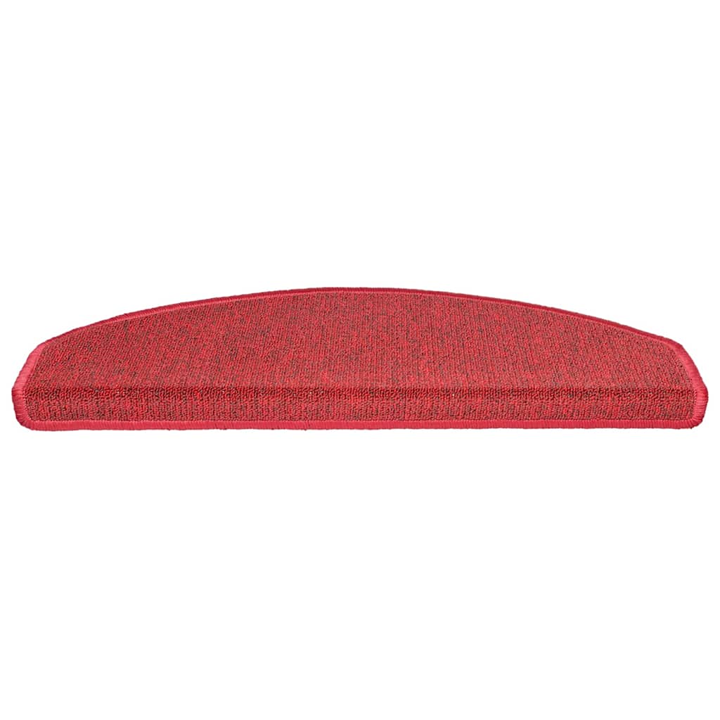 vidaXL Tappetini per scale 30 pz 65x24x4 cm Bordeaux Semicircolari Grandi