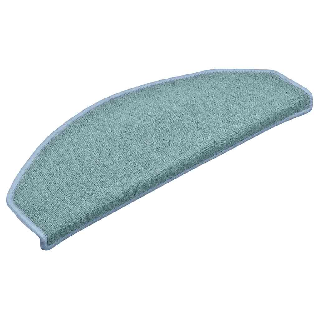 vidaXL Tappetini per scale 30 pz 65x24x4 cm Blu mare Semicircolari Grandi