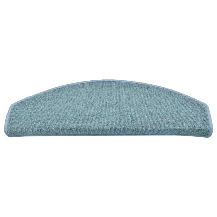 vidaXL Tappetini per scale 30 pz 65x24x4 cm Blu mare Semicircolari Grandi
