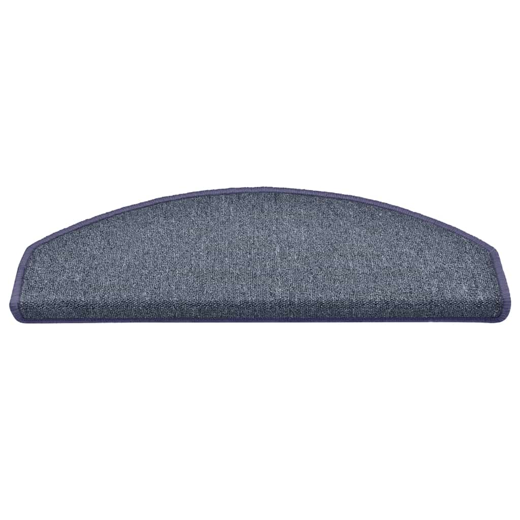 Tappetini per Scale 30 pz Grigio Scuro e Blu 65x24x4 cm