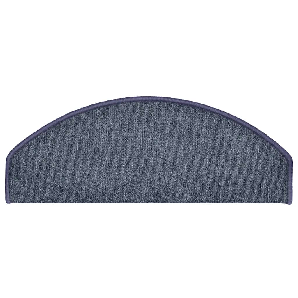 Tappetini per Scale 30 pz Grigio Scuro e Blu 65x24x4 cm