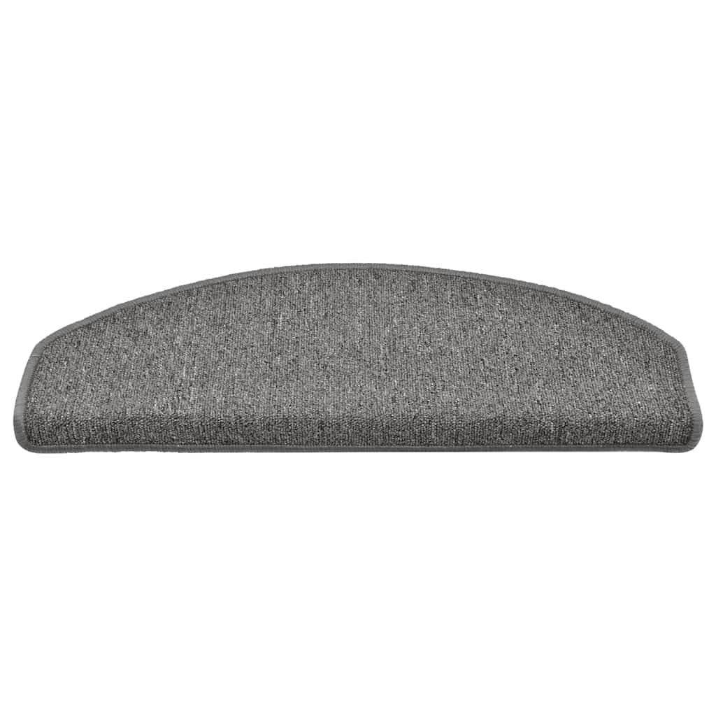 vidaXL Tappetini per scale 30 pz 65x24x4 cm Grigio scuro Semicircolari Grandi