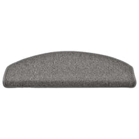 vidaXL Tappetini per scale 30 pz 65x24x4 cm Grigio scuro Semicircolari Grandi