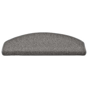 vidaXL Tappetini per scale 30 pz 65x24x4 cm Grigio scuro Semicircolari Grandi