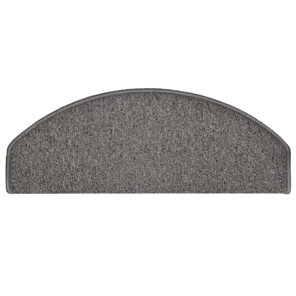 Tappetini per scale 30 pz 65x24x4 cm Grigio scuro Semicircolari Grandi 3365761