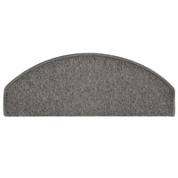 Tappetini per scale 30 pz 65x24x4 cm Grigio scuro Semicircolari Grandi 3365761