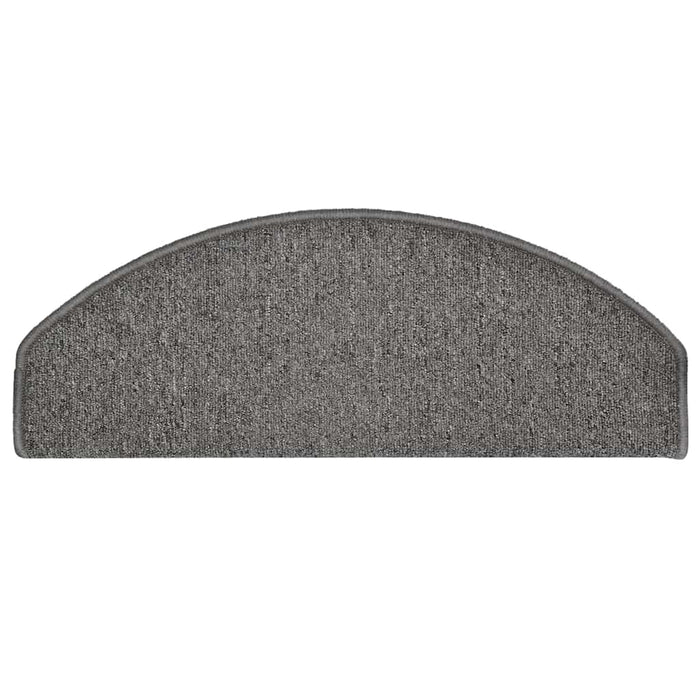 Tappetini per scale 30 pz 65x24x4 cm Grigio scuro Semicircolari Grandi 3365761