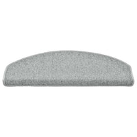 Tappetini per scale 30 pz 65x24x4 cm Grigio chiaro Semicircolari Grandi 3365762