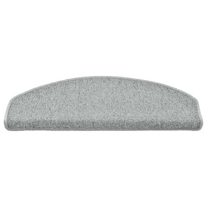 Tappetini per scale 30 pz 65x24x4 cm Grigio chiaro Semicircolari Grandi 3365762