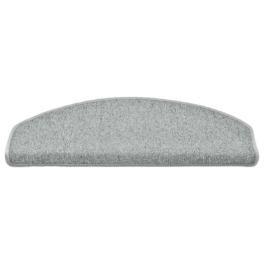 Tappetini per scale 30 pz 65x24x4 cm Grigio chiaro Semicircolari Grandi 3365762
