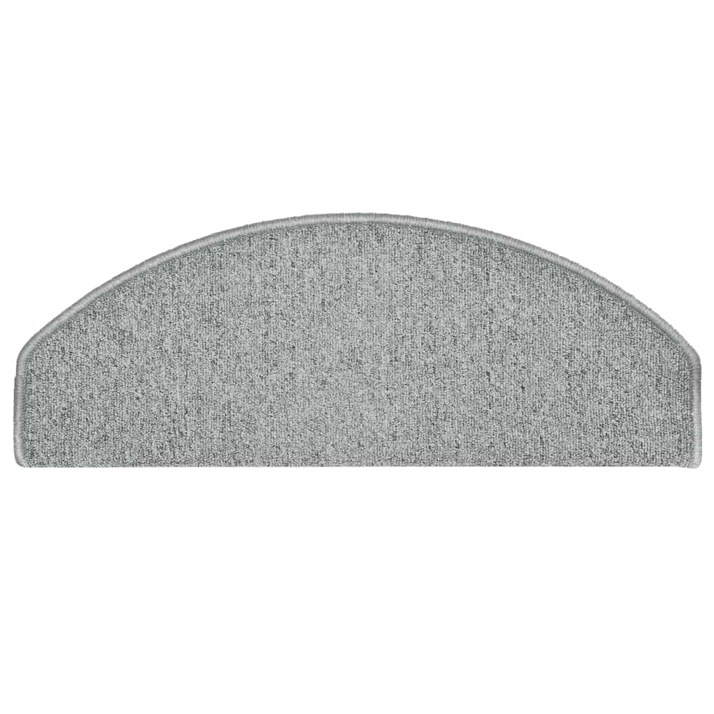 Tappetini per scale 30 pz 65x24x4 cm Grigio chiaro Semicircolari Grandi 3365762