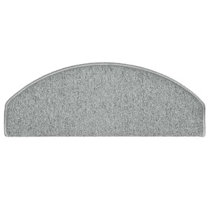 Tappetini per scale 30 pz 65x24x4 cm Grigio chiaro Semicircolari Grandi 3365762