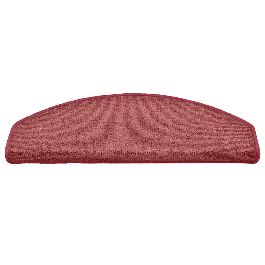 Tappetini per scale 30 pz 65x24x4 cm Bordeaux Semicircolari Grandi 3365763