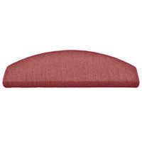 Tappetini per scale 30 pz 65x24x4 cm Bordeaux Semicircolari Grandi 3365763