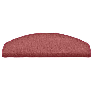 Tappetini per scale 30 pz 65x24x4 cm Bordeaux Semicircolari Grandi 3365763